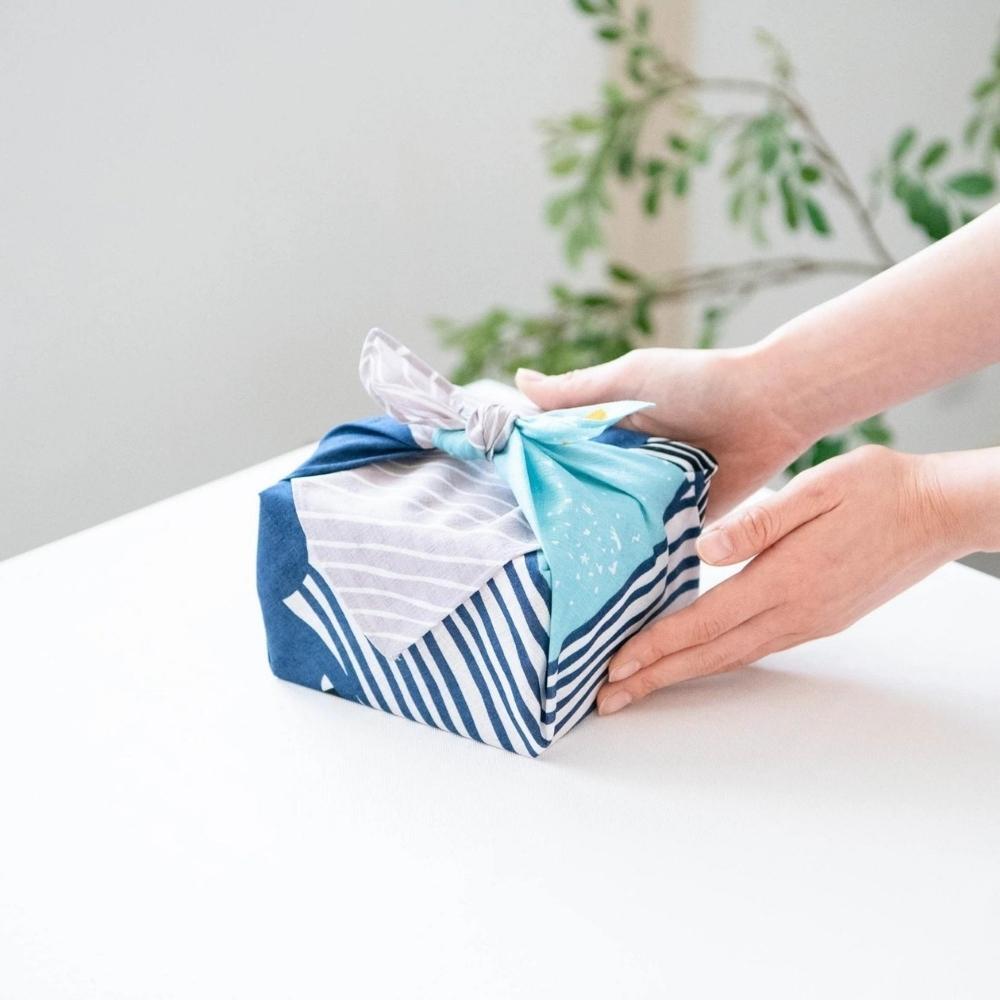 Musubi 50 Kata Kata Blue Whale Furoshiki Wrapping Cloth