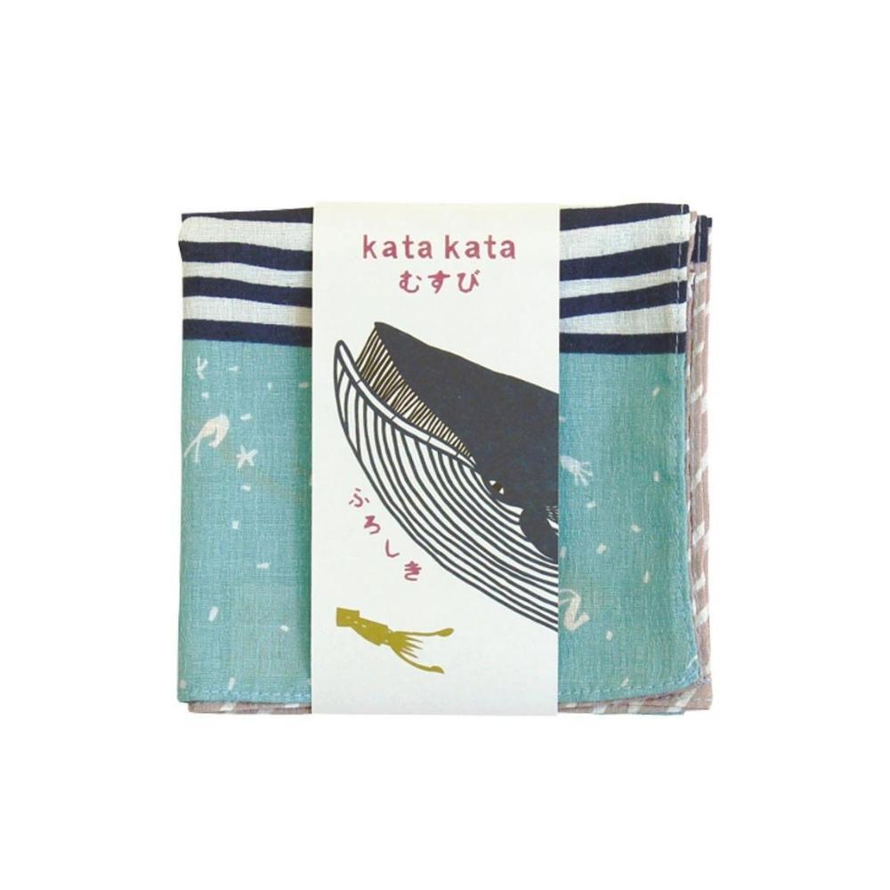 Musubi 50 Kata Kata Blue Whale Furoshiki Wrapping Cloth
