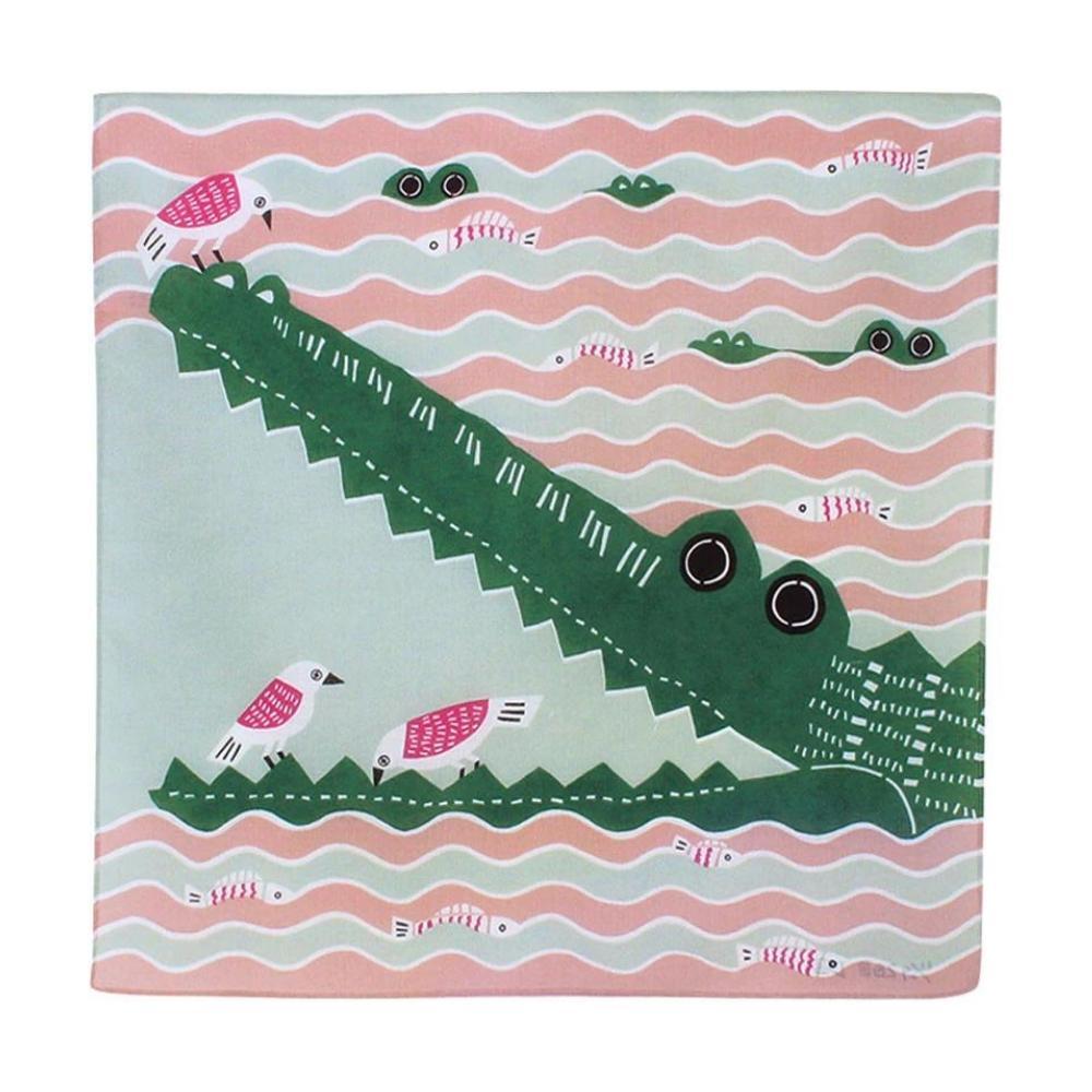 Musubi 50 Kata Kata Crocodile Pink Furoshiki Wrapping Cloth