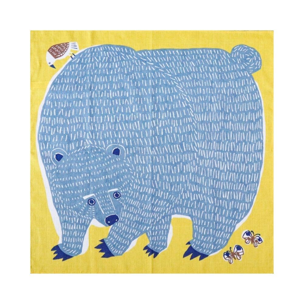 Musubi 50 Kata Kata Bear and Birds Furoshiki Wrapping Cloth