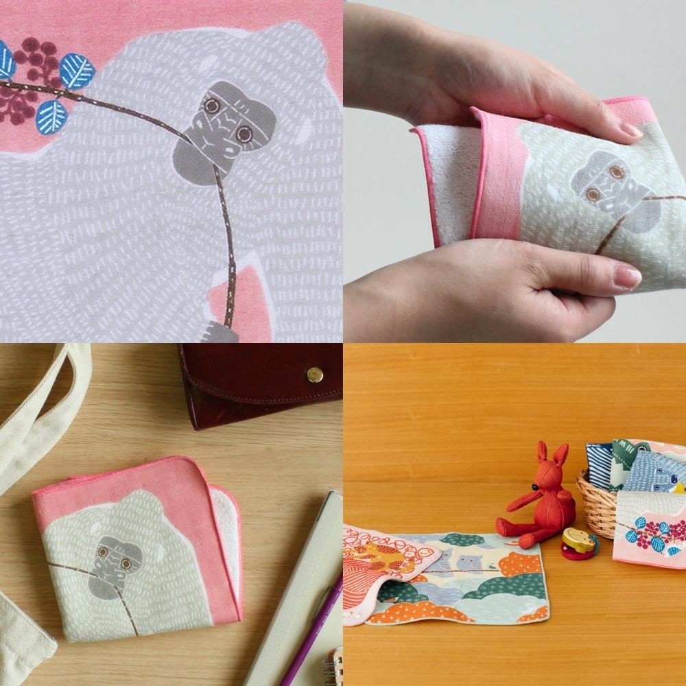 Musubi 25 Kata Kata Pink Gorilla Handkerchief