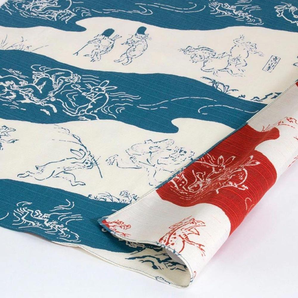 Musubi 48 Choju Jinbutsu Giga Reversible Furoshiki Wrapping Cloth