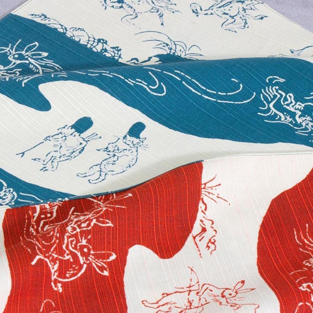 Musubi 48 Choju Jinbutsu Giga Reversible Furoshiki Wrapping Cloth