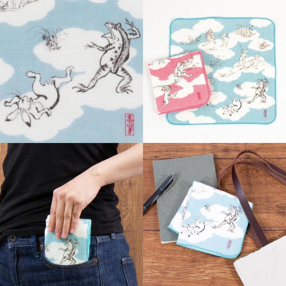 Musubi 25 Choju Jinbutsu Giga Blue Handkerchief