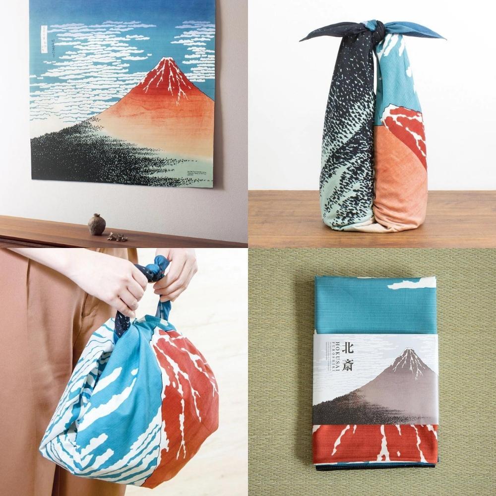 Musubi 104 The Red Fuji Hokusai Furoshiki Wrapping Cloth