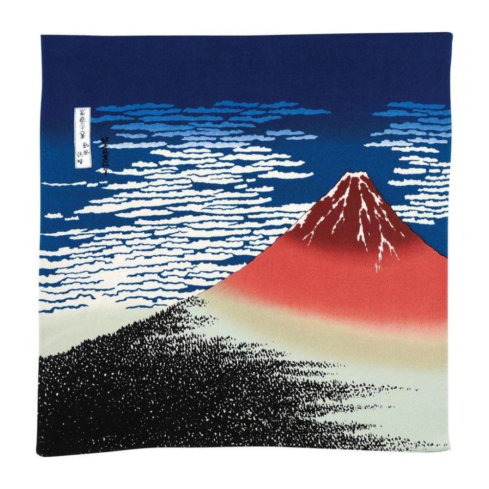 Musubi 68 The Red Fuji Hokusai Chirimen Furoshiki Wrapping Cloth