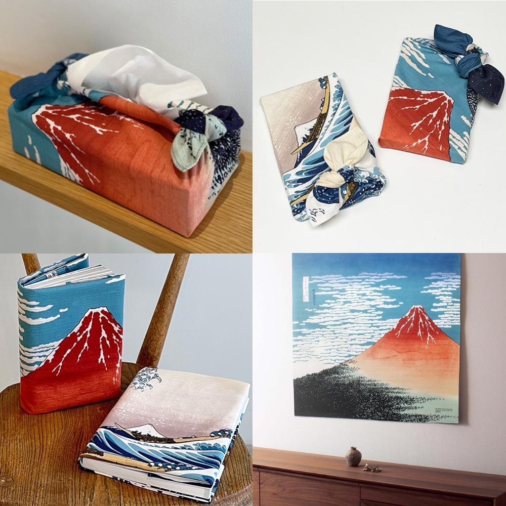 Musubi 48 The Red Fuji Hokusai Furoshiki Wrapping Cloth