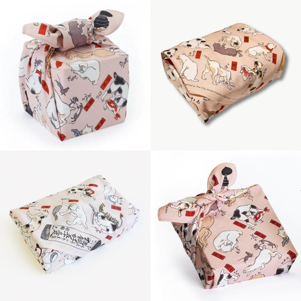 Musubi 48 The Great Cats of TokaidoFuroshiki Wrapping Cloth