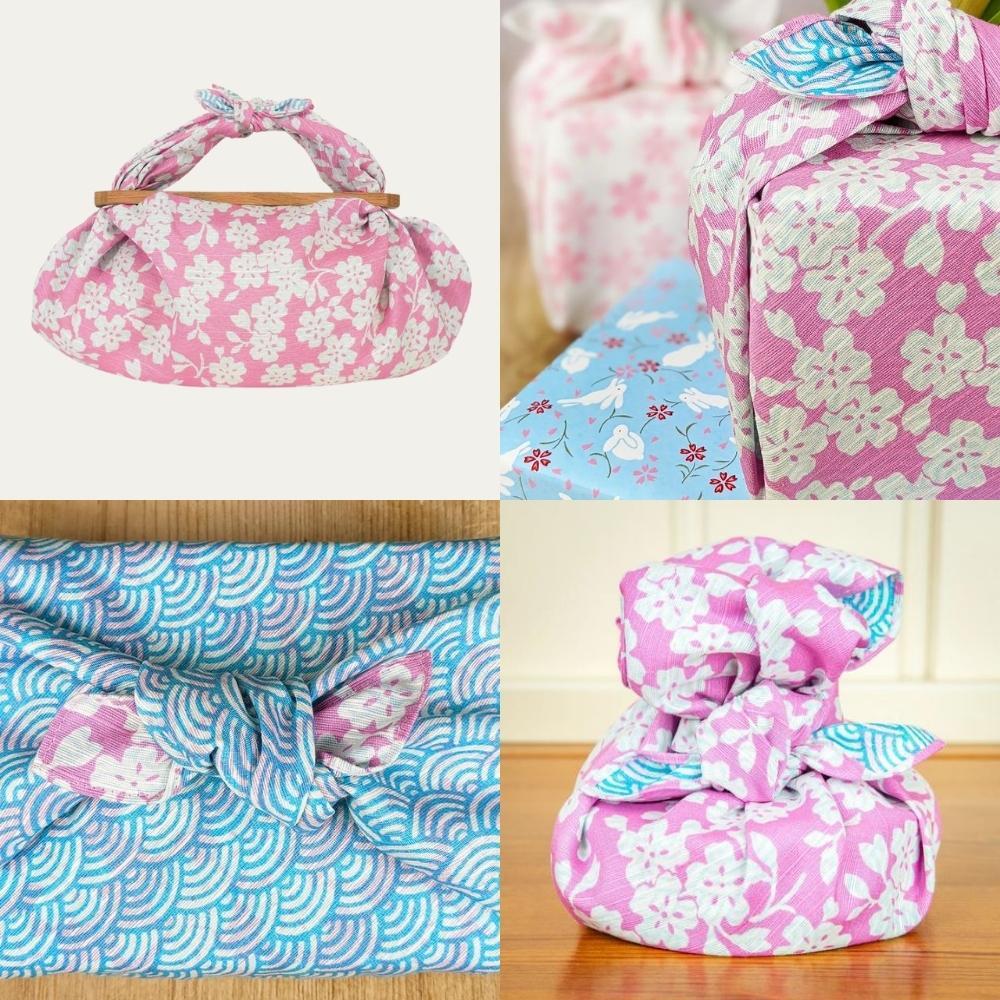 Musubi 48 Fuku Blossom & Wave Furoshiki Wrapping Cloth