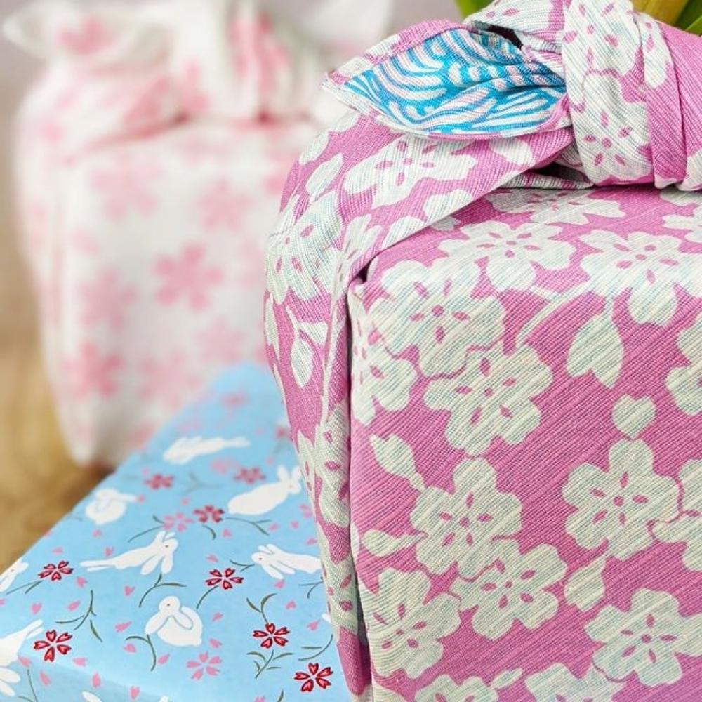Musubi 48 Fuku Blossom & Wave Furoshiki Wrapping Cloth