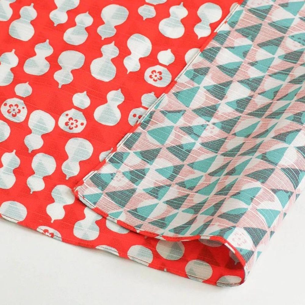 Musubi 48 Fuku Red Gourd & Dragon Scale Furoshiki Wrapping Cloth