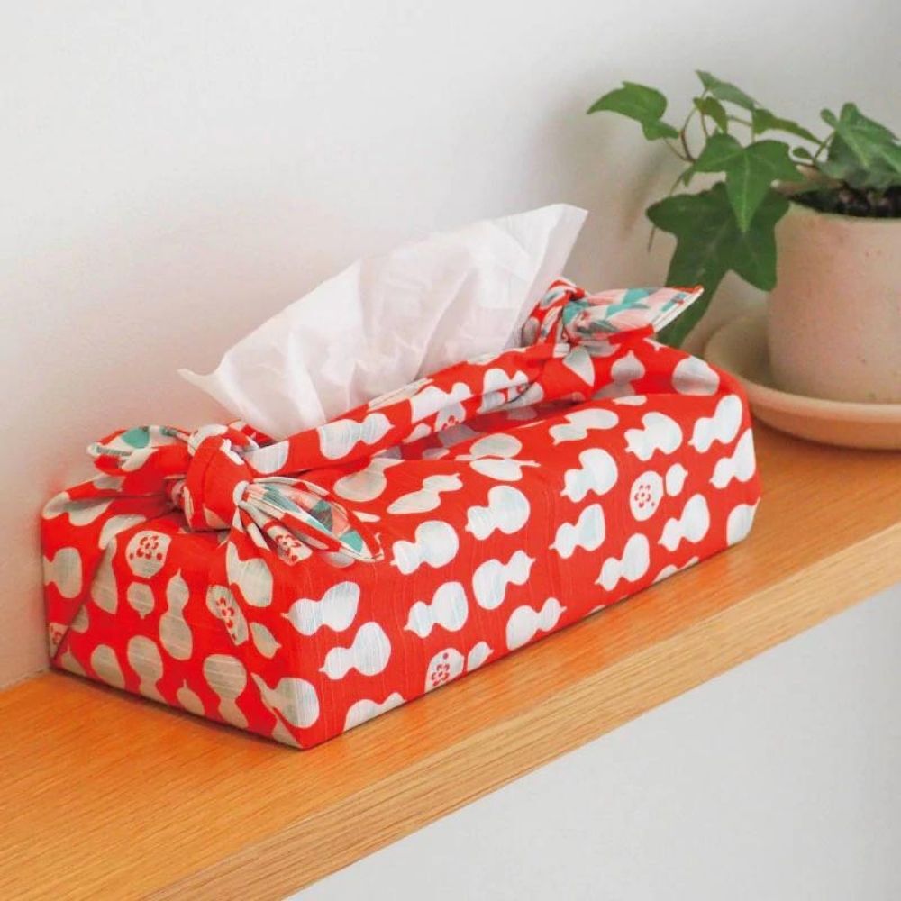 Musubi 48 Fuku Red Gourd & Dragon Scale Furoshiki Wrapping Cloth