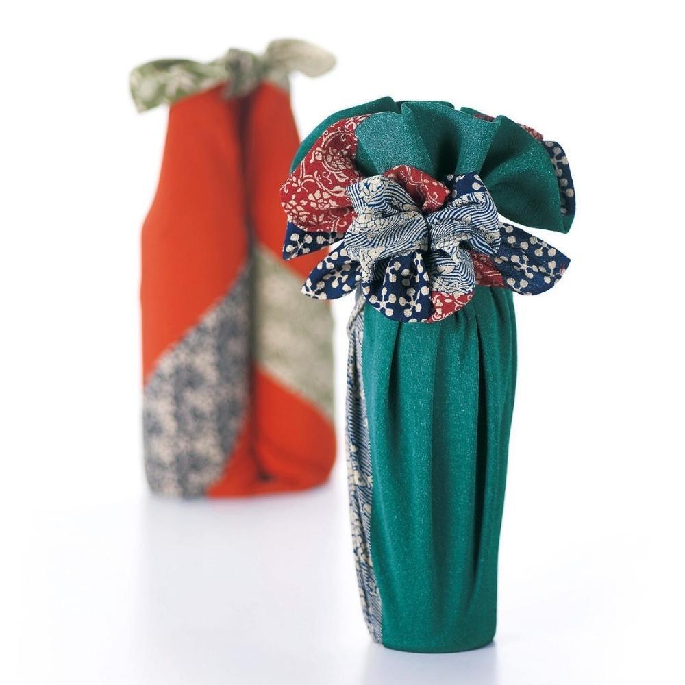Musubi 70 Chirimen Square Composition Furoshiki Wrapping Cloth