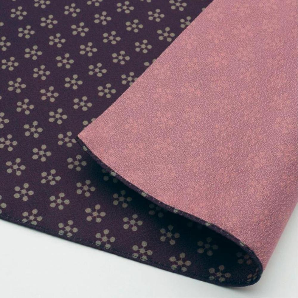Musubi 70 Toki-iro Reversible Purple Pink Chirimen Furoshiki Wrapping Cloth