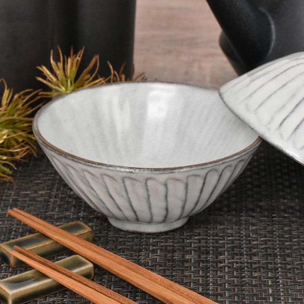 Tokiwa Kohiki Chawan Rice Bowl 12cm White