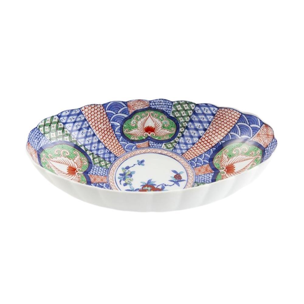 KISEN Arita Koimari Ware Oval Deep Plate 27cm