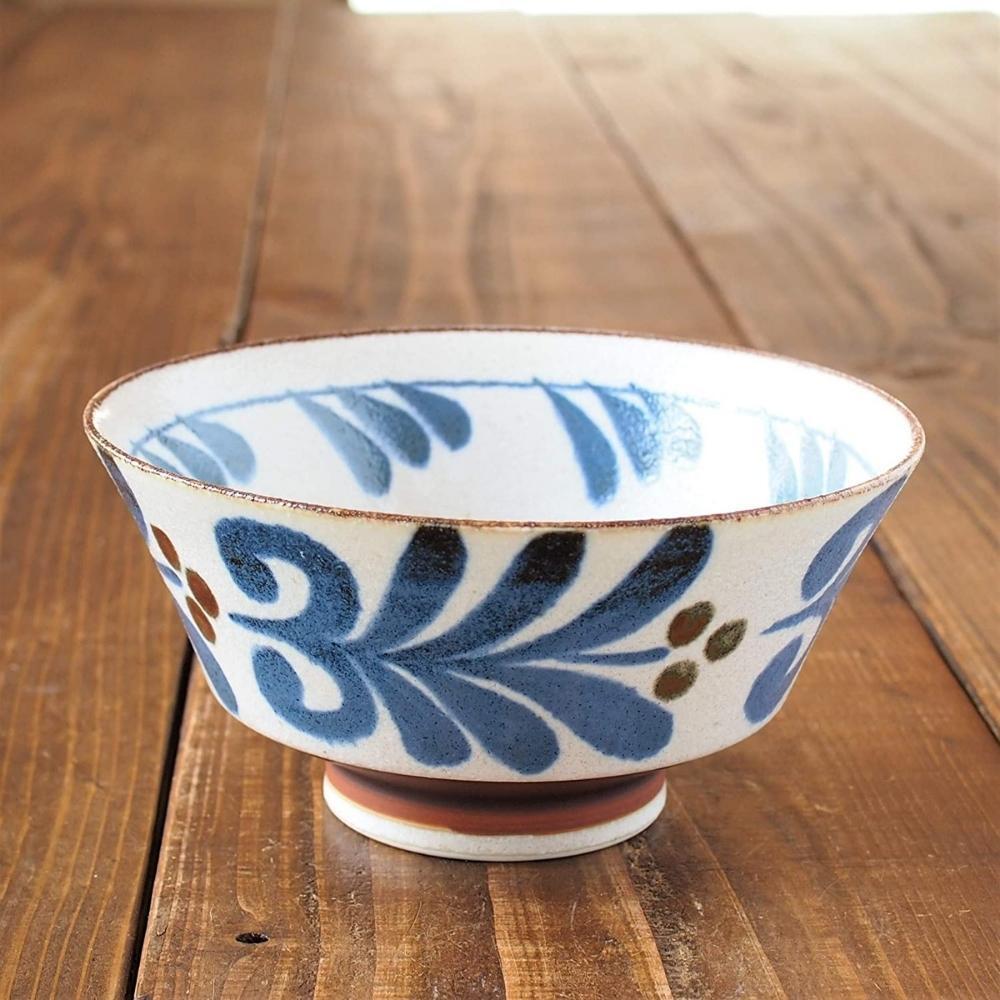 Minoru Pottery Wind Japanese Porcelain Ramen Bowl