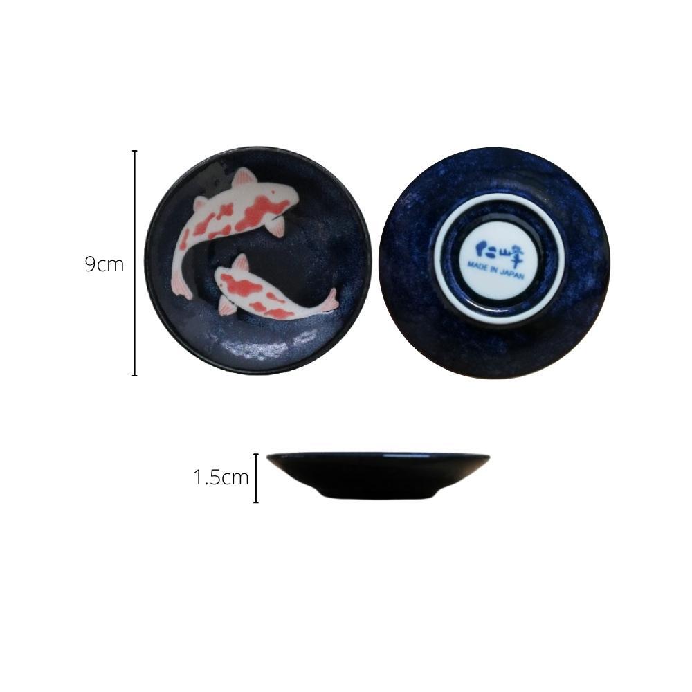 Aizome Koi Carp 9cm Small Plate (Set of 2)