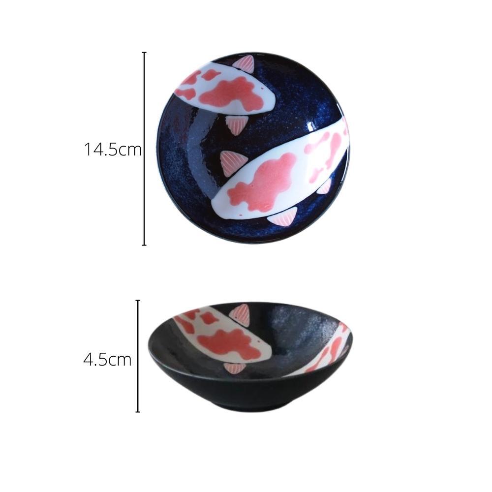 Aizome Koi Carp 14.5cm Small Bowl (Set of 2)