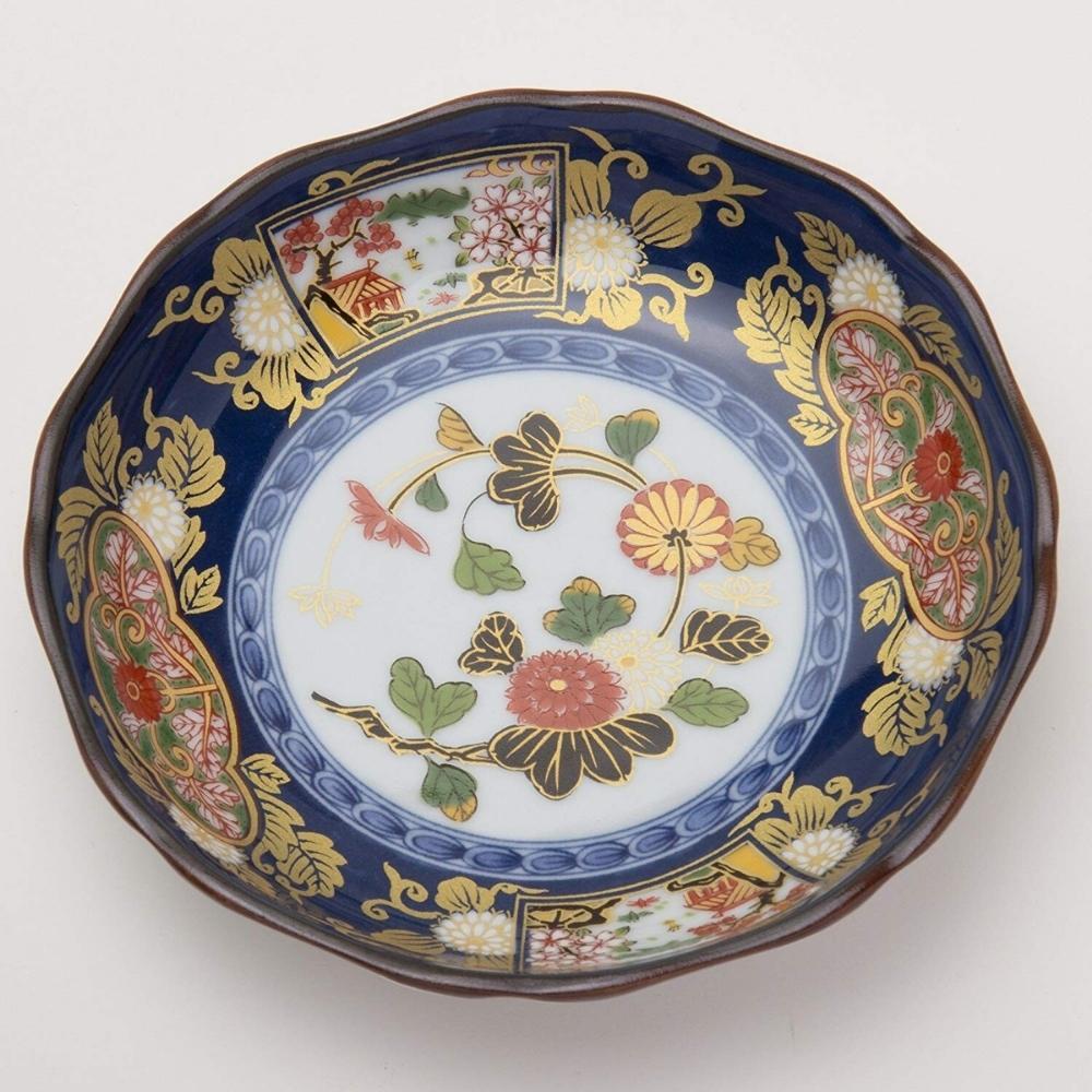 Jinsyo Arita Porcelain Koimari Floral Plate 14cm
