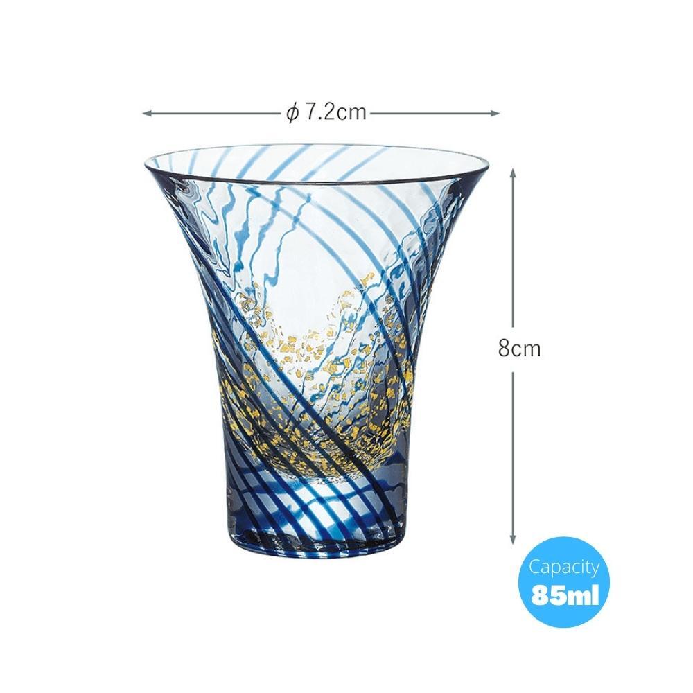 Toyosasaki Yachiyogama Suzumi Ai Blue Sake Cup 80ml