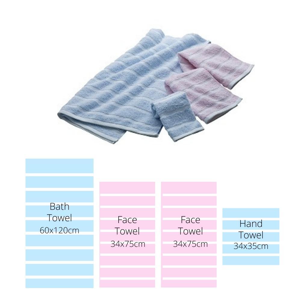 Imabari Bokashiori Blue & Pink Towel Set