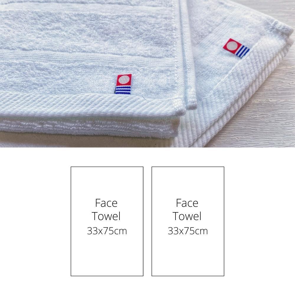 Imabari Pure White Face Towel Set (Set of 2)