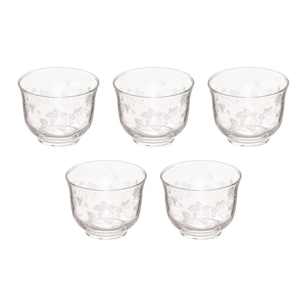 Toyosasaki Floral Premium Glass Tumblers Set (Set of 5)