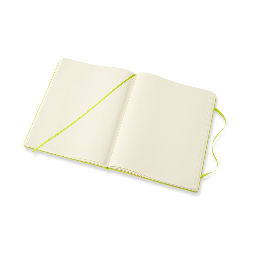 Moleskine Classic Extra Large Hard Cover Notebook Plain - Lemon Green