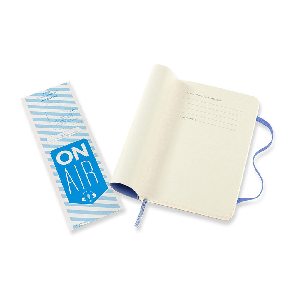 Moleskine Classic Pocket Soft Cover Notebook Ruled - Hydrangea Blue