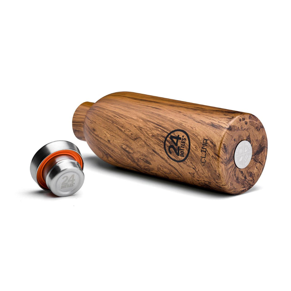 24Bottles Clima Insulated Stainless Steel Drink Bottle 500ml - Sequoia Wood
