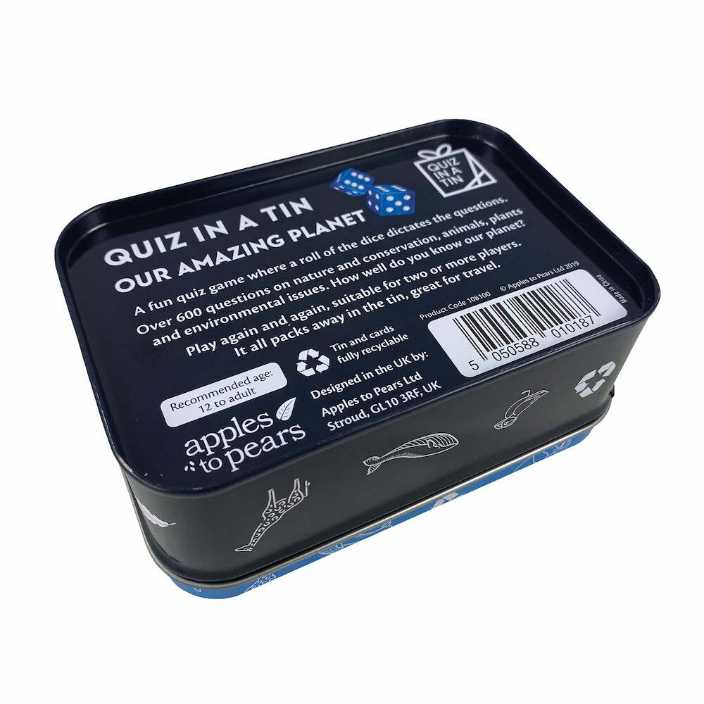 Gifts for Grown Ups Our Amazing Planet Quiz Game in a Tin