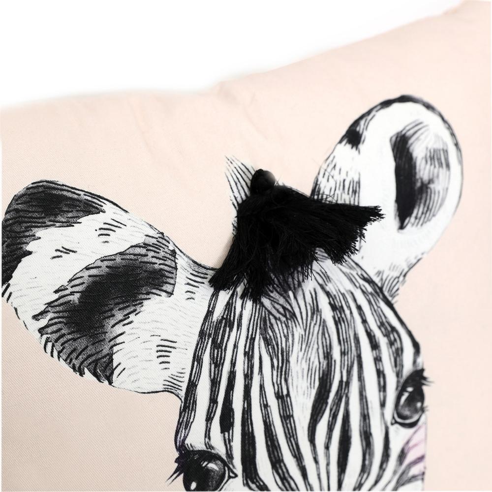 Baby Zebra Cushion 45cm Pastel