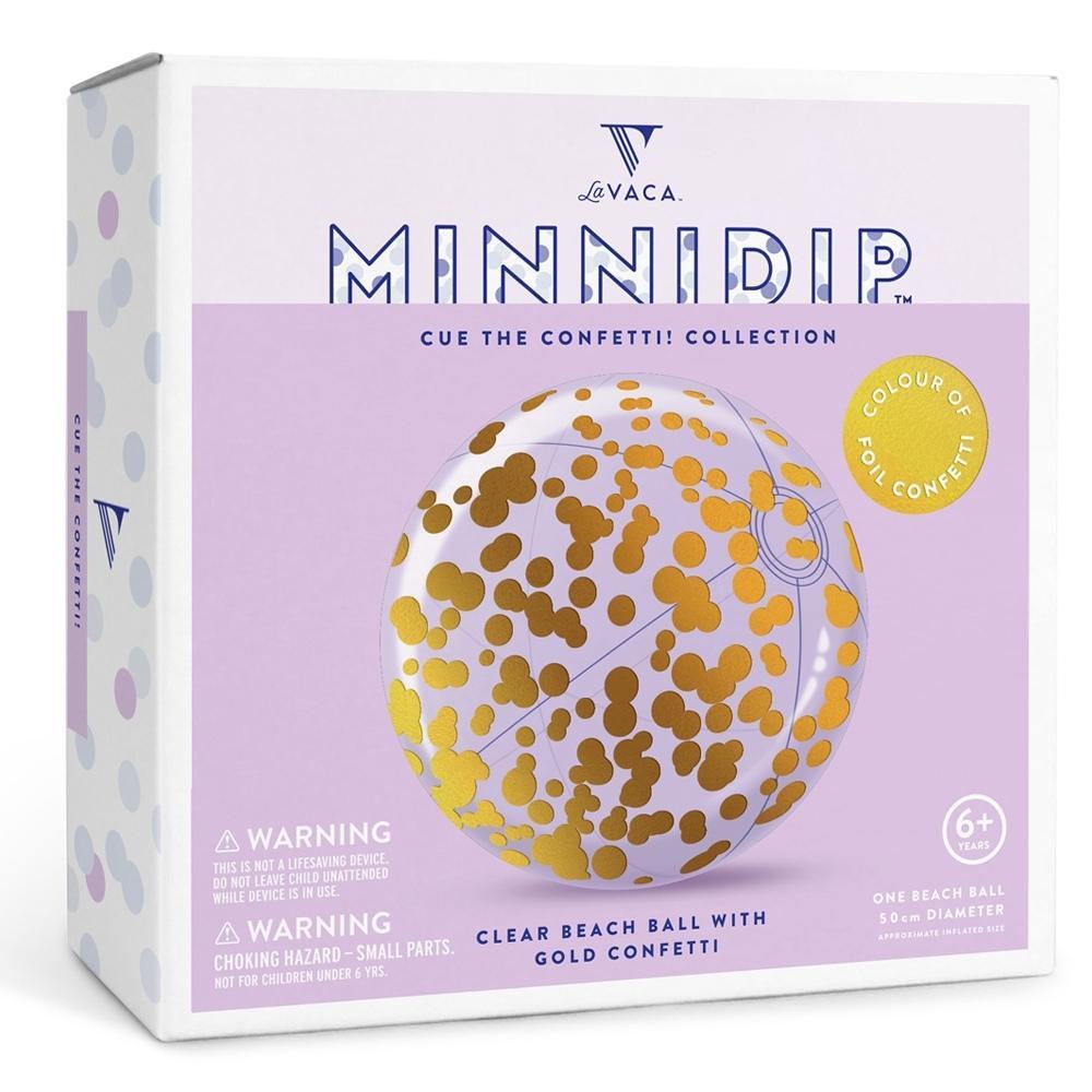 Minnidip Gold Confetti Beach Ball
