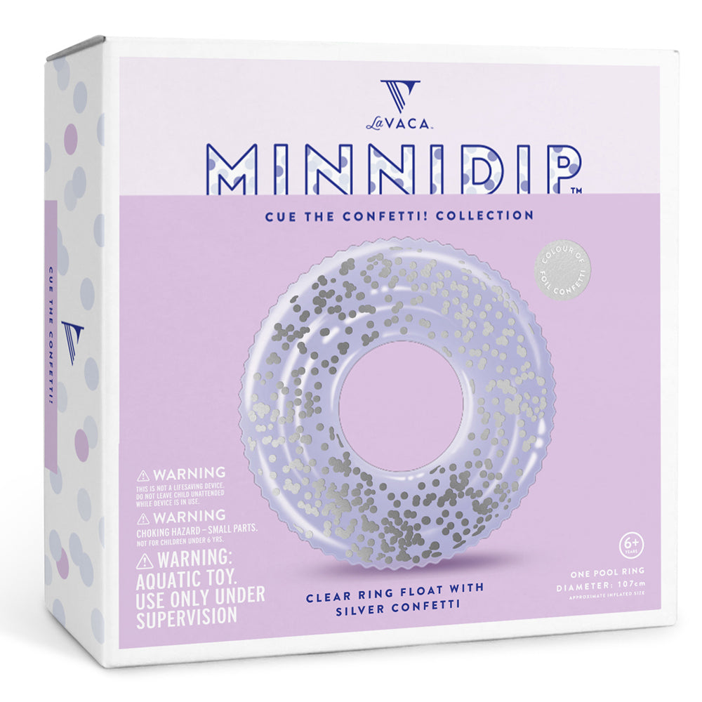 Minnidip Silver Confetti Ring Float