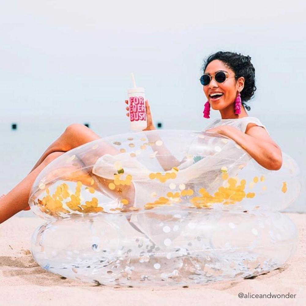 Minnidip Silver Confetti Ring Float