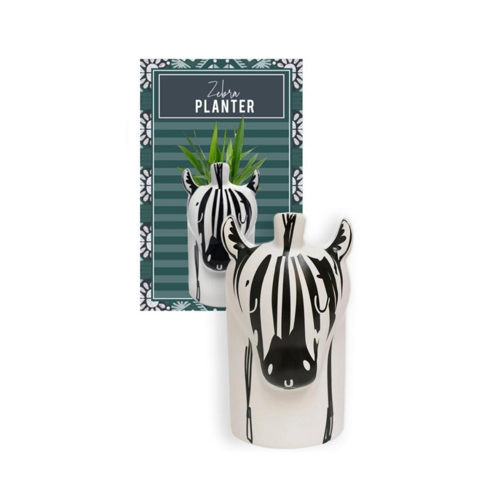 Splosh Ceramic Animal Planter - Zebra