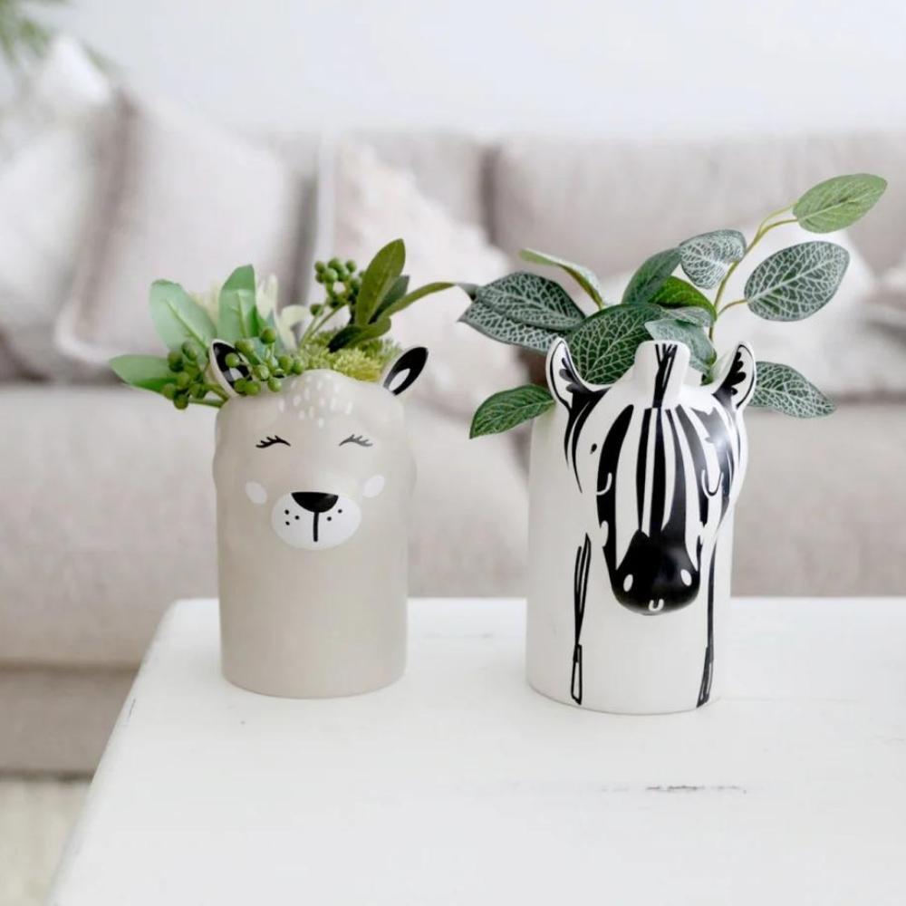 Splosh Ceramic Animal Planter - Zebra