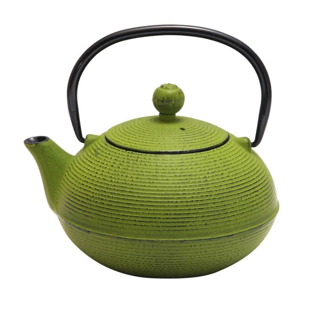 And Ai Cast Iron Tetsubin Teapot Olive Green 500ml