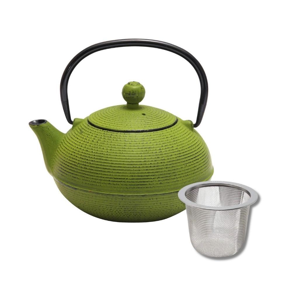 And Ai Cast Iron Tetsubin Teapot Olive Green 500ml