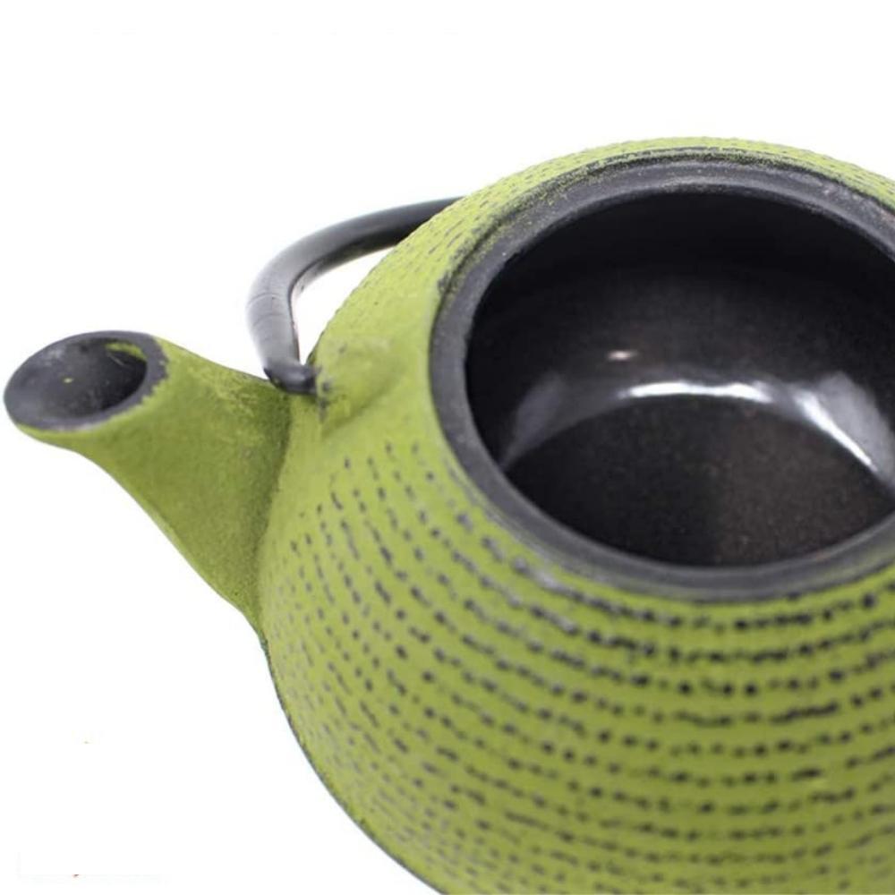 And Ai Cast Iron Tetsubin Teapot Olive Green 500ml