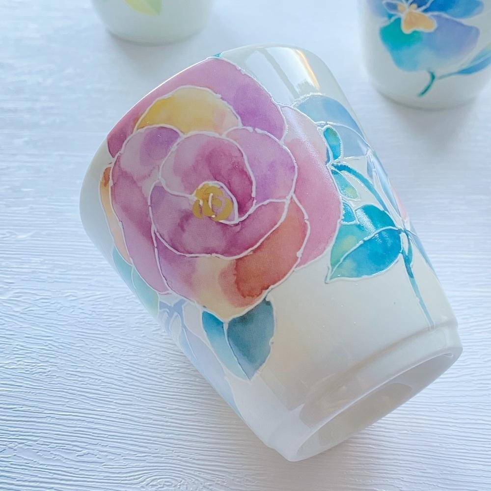 And Ai Minoyaki Hanakotoba Tea Cups Set of 5