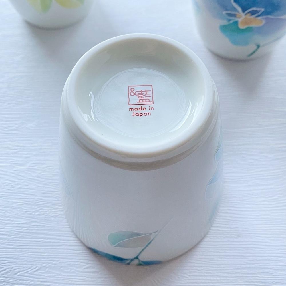 And Ai Minoyaki Hanakotoba Tea Cups Set of 5