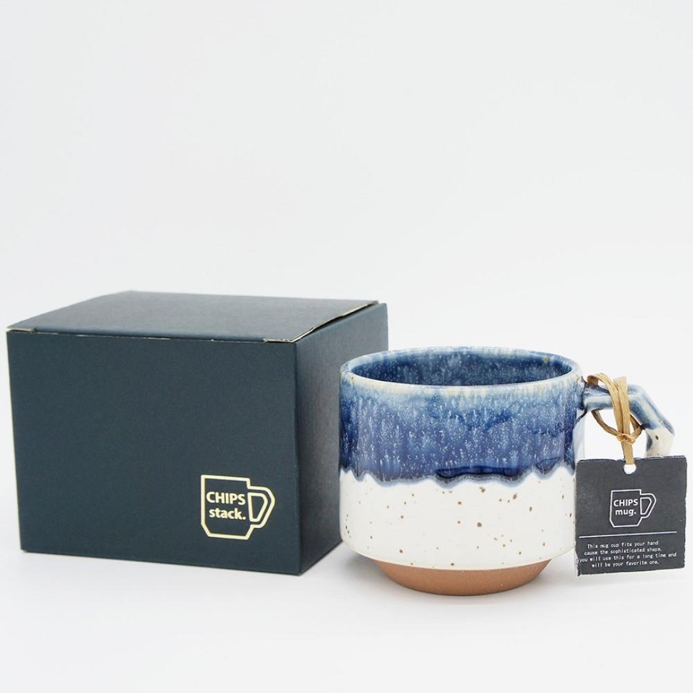 CHIPS JAPAN Stack Mug White Navy