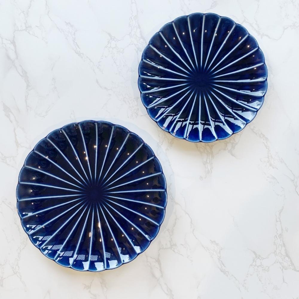 Kaneko Pottery Giyaman Midnight Blue Round Plate