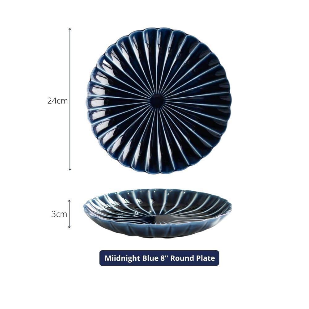 Kaneko Pottery Giyaman Midnight Blue Round Plate