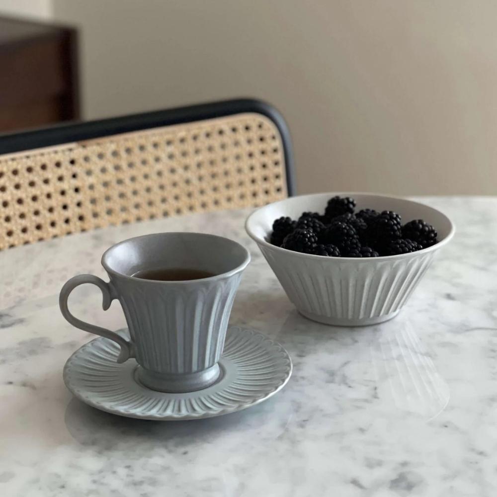 Koyo Japan Storia Blue Tall Cup & Saucer Set 200ml