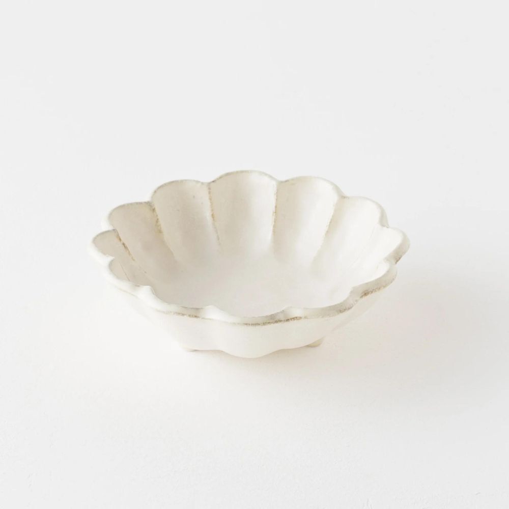 Kaneko Rinka Flower White Bowl 16cm