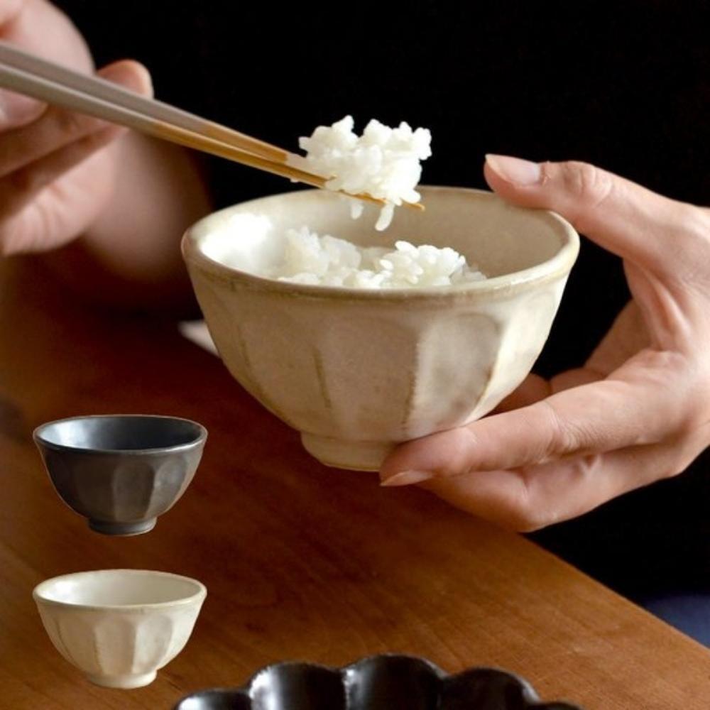 Kaneko Rinka Flower White Rice Bowl 11cm