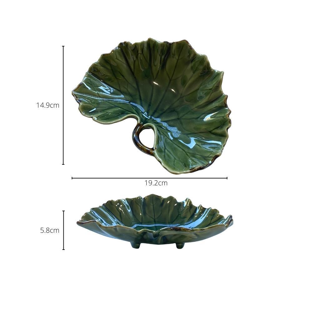 Mino Ware Forest Leaf Deep Plate
